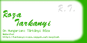 roza tarkanyi business card